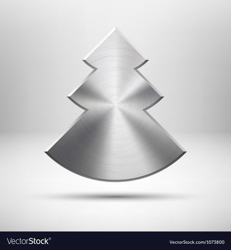 Chrome Christmas Tree, Christmas Tree Icon, Christmas Tree Metal, Tree Icon, Merry Christmas Tree, Technology Icon, Texture Vector, Metal Texture, Light Background