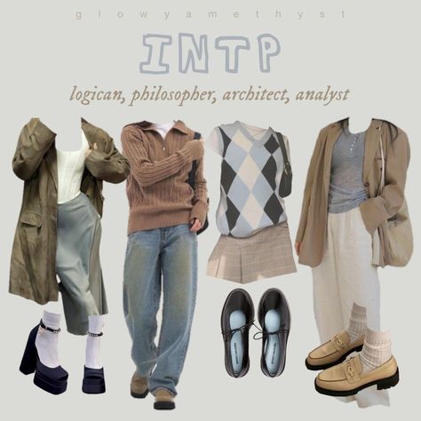 intp mbti type outfit inspo aesthetic Intp Mbti Clothing Style, Intp Mbti Style, Intp Aesthetics Outfit, Intp Aesthetic Style, Intp Aesthetic Outfit, Mbti Outfits, Entp Outfits, Infj Outfits, Mbti Style