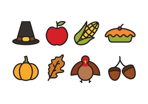 Thanksgiving Icons, Thanksgiving Fonts, Thanksgiving Icon, Calendar Doodles, Theme Snack, Hallway Decoration, Pilgrim Hat, Hat Vector, Thanksgiving Theme