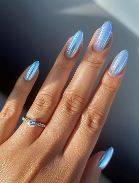 Light Blue Nails, mermaid nails, beach nails Ocean Blue Nails, Seashell Nails, Opal Nails, Beachy Nails, Nail Art 3d, Light Blue Nails, Wow Nails, Mermaid Nails, Vacation Nails