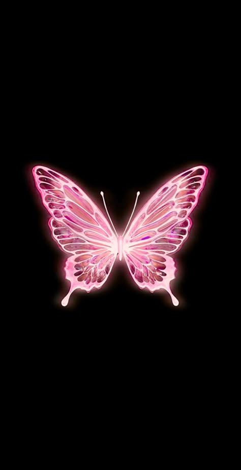 Butterfly Instagram Highlight Cover, Neon Butterfly Aesthetic, Y2k Butterfly Wallpaper, Pink Neon Butterfly, Wallpaper Mariposas, Black Pink Theme, Call Wallpaper, Butterfly Icons, Official Wallpaper