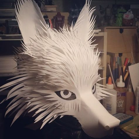 Victorian Mask, Mask Papercraft, Cardboard Mask, New Halloween Costumes, Paper Art Sculpture, Dream Catcher Art, Wolf Mask, Paper Mache Clay, Cardboard Sculpture