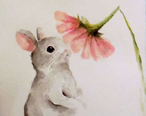 Bunny Rabbit painting original watercolor Nursery spring Easter animal art Daphne and the Daisy Rabbit Painting, Watercolor Nursery, Spring Easter, Ready Made, Bunny Rabbit, Watercolor Painting, Animal Art, Daisy, Nursery