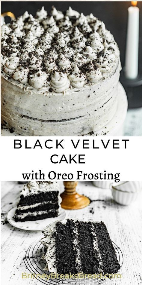 Oreo Cream Cheese Frosting, Black Velvet Cake, Oreo Cream Cheese, Black Velvet Cakes, Oreo Frosting, Oreo Cream, Easy Eat, Dessert Dips, Snacks Für Party