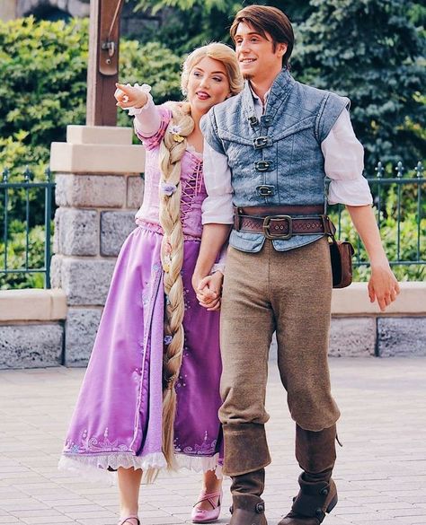 COUPLE COSTUME--AMAZON BUYS Rapunzel And Flynn Costume, Flynn Costume, Flynn Rider Costume, Rapunzel Halloween Costume, Tangled Cosplay, Couple Costumes For Halloween, Tangled Costume, Magic Kingdom Outfit, Rapunzel Cosplay