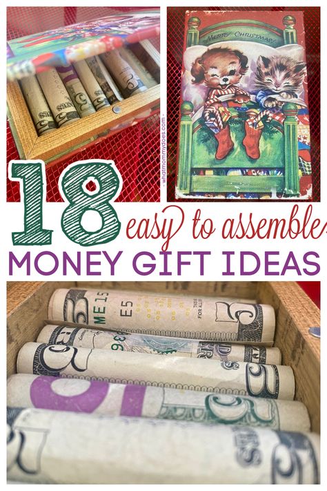 I just love giving cash to older kids and teens as gifts. It's easy to do and they love it! Win win!  Here are 18+ money gifts you can easily put together and give tomorrow! I love grabbing cute boxes like these to "hide" the fact that they're actually getting money to make the surprise even better! #giftsforteens #moneygiftideas #christmasgiftideas #birthdaygiftidea Creative Cash Gifts For Teens, Money Gifts For Teens Boys, Cash Gift Box Ideas, Christmas Money Ideas For Teenagers, Toilet Paper Roll Money Gift, Homemade Money Box Ideas, Fun Ways To Give Cash For Birthday, Ideas To Gift Money For Christmas, Cash Money Gift Ideas