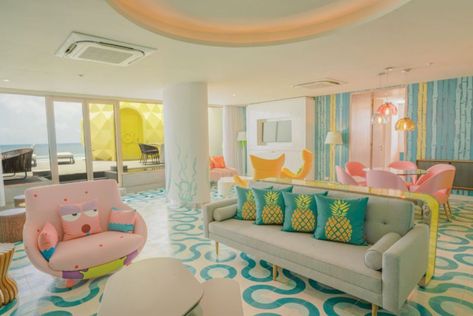 THE much anticipated Nickelodeon hotel has finally opened – and guests can stay in themed suites from their favourite TV shows. There is even a SpongeBob SquarePants themed penthouse room with a huge outdoor pineapple on the balcony. The Nickelodeon Hotel, which opened in Riviera Maya in Mexico this week, has enough to do that […] Nickelodeon Resort, Penthouse Room, Nickelodeon Hotel, Themed Hotel Rooms, Punta Cana Resort, Blue's Clues And You, Pineapple Under The Sea, Mexico Resorts, Family Resorts