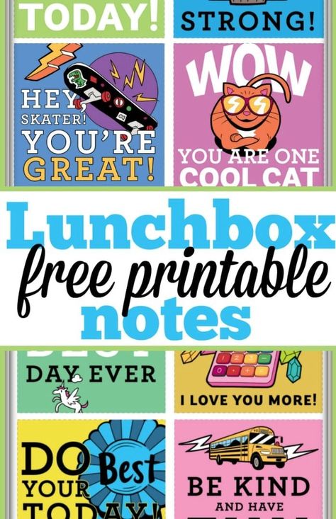 Here are a bunch of free printable lunchbox notes you can cut out and include in your child's lunch boxes to put a smile on their face each and every day! Great for boys and girls and all ages, it is fun to include a little positivity they can read in the middle of the day to keep them going. #lunchbox #notes #free #printables #freeprintables #boys #girls Fun Spelling Games, Printable Lunchbox Notes, Kids Lunch Box Notes, Lunchbox Notes For Kids, Printable Lunch Box Notes, Lunchbox Jokes, Healty Dinner, Lunchbox Notes, Lunch Notes