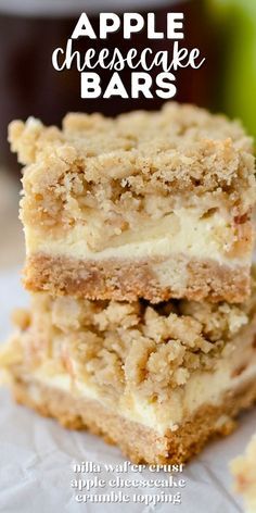 Apple Recipes Air Fryer, Apple Cheesecake Bars, The Best Cheesecake, Crazy For Crust, Recipes Air Fryer, Fall Baking Recipes, Apple Recipes Easy, Apple Cheesecake, Apple Dessert Recipes