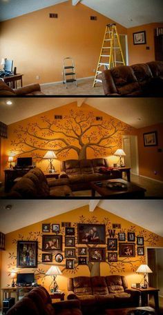 Family Tree Mural, Family Tree Painting, Family Tree Photo, Tree Mural, Family Tree Wall, Portrait Wall, Family Wall, Tree Wall, Design Case