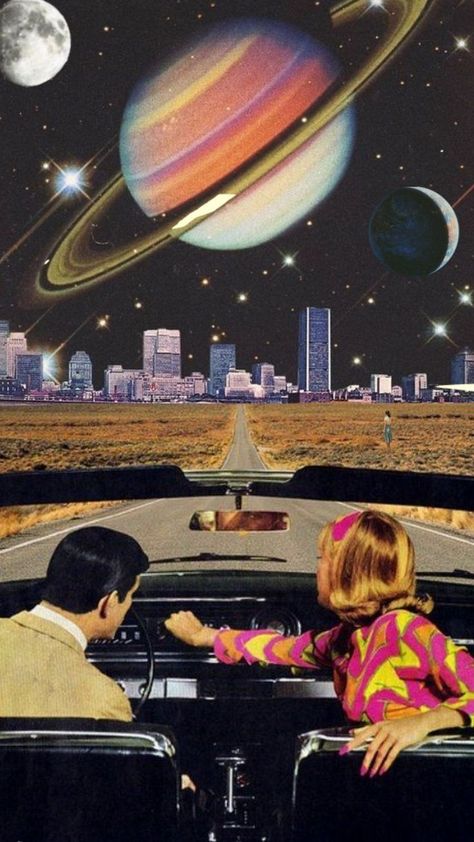 Vintage Space Art, Vintage Futurism, 50s Aesthetic, Surreal Collage, Liminal Space, Aesthetic Space, Trippy Wallpaper, Vintage Space, Retro Futuristic