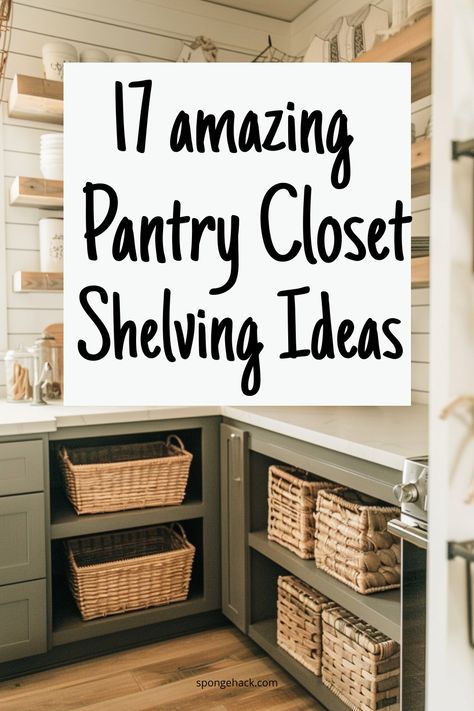 Everyone wants that dream pantry, don’t they? When I was living in my apartment, there was absolutely no room for a pantry, let alone ways to have some shelving ideas! I just put all my cereal boxes and cans in a cupboard and that was that. I learned to downsize my cookware and just live […] Turning A Closet Into A Butlers Pantry, Remodel Pantry Closet, Reach In Pantry Shelving Ideas, Panty Shelving Ideas, Kitchen Pantry Shelves Ideas, Pantry Update Ideas, Walk In Pantry Ideas Layout Shelves, Tiny Pantry Makeover, No Pantry Kitchen