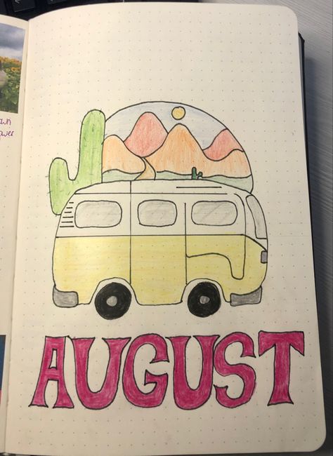 August Title, August Bullet Journal Cover, Bujo 2023, August Bullet Journal, Journal Cover Page, Bullet Journal Cover, Bullet Journal Cover Page, August Month, Journal Lists