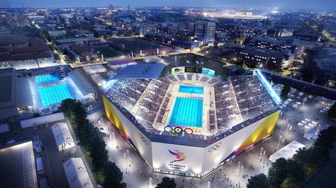 Los Angeles faces tough competition in its bid for the 2024 games, but plans from LA 2024, the organization planning the bid, show that the city is well equipped to host the games. Here are the sites that LA 2024 has chosen for the games. Swimming Outfits, Future Games, Sport Park, Paralympic Games, Summer Games, Summer Olympics, Winter Olympics, Olympic Games, Olympia