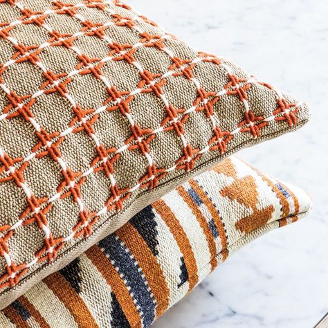 Luxury & Designer Cushions | Decorative Cushions - Decoralist – Page 3 Cushion Product Photography, Colourful Pillows, Burnt Orange Pillow, Cushions Design, Burnt Orange Pillows, Orange Couch, Orange Cushion, Traditional Cushions, Caravan Decor