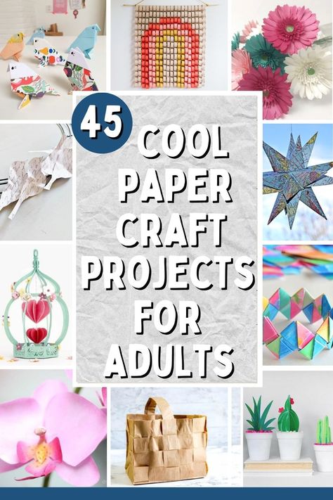 I love all these easy paper crafting ideas. It is great to find so many ideas for construction paper crafts for adults in one post. What a great collection of DIY things to do with construction paper. These paper projects for adults are so cool and excellent. Paper Crafting For Adults, Paper Crafts For Adults Creative, Construction Paper Crafts Adults, Take And Make Crafts For Adults, Paper Craft For Adults, Easy Paper Crafts For Adults, Pretty Paper Crafts, Craft Paper Ideas Creative Diy Projects, Things To Do With Paper Easy