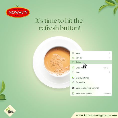 What's more refreshing than a hot cup of Nowalty Chai? #teatime #trend #indiachai #assamtea #nowalty #assamtea #assamtea #teaforlife #indiantea #chailover #chaitime #organictea #greentea #teatime #assamtea #tealover #teatimesnacks #teaforlife Chai Creative Ads, Tea Creative Post, Tea Creative Ads, Chai Social Media Post, Chai Tapri Design, Tea Poster Design Ideas, Graphic Design Trends 2024 Social Media, Tea Social Media Post, Tea Social Media