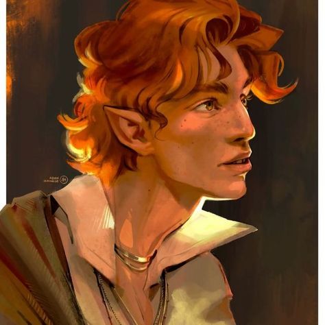 Half Elf Dnd, Half Elf Bard, Elf Hair, Dnd Elves, Male Elf, Red Hair Men, Elf Man, Half Elf, Elf Characters