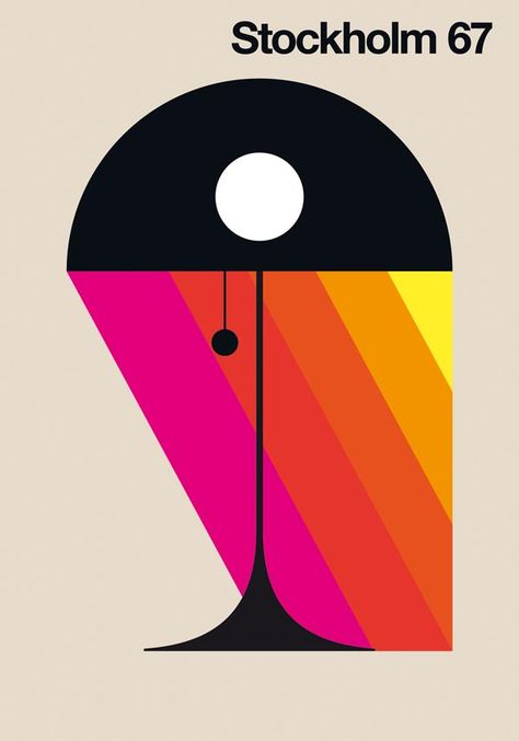 Bo Lundberg Stockholm 67 Pink, Graphic Design, Stockholm, Design, Yellow, Bo Lundberg, Orange