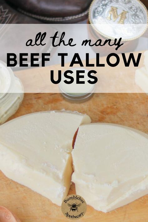 Tallow Uses, Tallow Recipe, Shampoo Bar Recipe, Tallow Soap, Magnesium Lotion, Gut Healing Recipes, Nourishing Traditions, Beef Tallow, Homemade Sausage