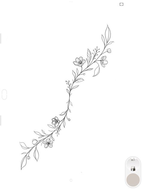 Flower Strip Tattoo, Daisy Chain Spine Tattoo, Wrap Around Line Tattoo, Dainty Floral Wrap Around Tattoo, Vine Wrist Wrap Tattoo, Flowers With Quotes Tattoo, Hibiscus Wrap Around Tattoo, Fine Line Flower Vine Tattoo, Wrap Around Tattoo Upper Arm