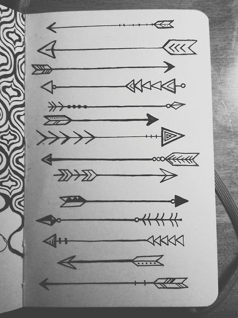 lauren-salgado:  Arrows on arrows on arrows. Drawn with microns in my little red moleskine. Art Journals, Planner Organisation, Easy Pencil Drawings, Tattoo Arrow, Arrow Drawing, Arrow Tattoo, Arrow Tattoos, Diy Tattoo, Planner Organization