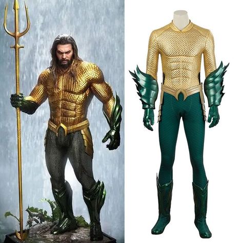 Aquaman Cosplay, Arthur Curry, Gold Suit, Suit Cosplay, Event Outfit, Anime Merchandise, Aquaman, Cosplay Costume, Cosplay Costumes