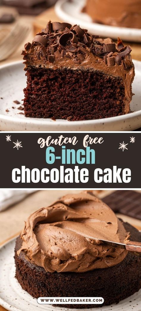 This mini gluten free & dairy free chocolate cake is just a single 6-inch layer of chocolate goodness. It's so easy to make in just one bowl and packed with huge chocolate flavor. Perfect for date night, Valentines or just for you! Gluten Free Chocolate Cake Recipe, Small Chocolate Cake, Chocolate Fudge Cake Recipe, Gluten Free Fudge, Fudge Cake Recipe, Gluten Free Cake Recipe, Gluten Free Chocolate Cake, Vegan Chocolate Cake, Chocolate Fudge Cake