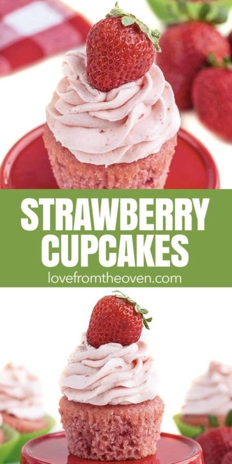 Homemade Strawberry Cupcakes Recipe, Easy Strawberry Cupcakes Cake Mixes, Strawberry Cake Cupcakes, Strawberry Cupcake Recipe Using Cake Mix, Strawberry Cupcakes Recipes, Easy Strawberry Cupcakes, Homemade Strawberry Cupcakes, Strawberry Cupcake Recipe, Strawberry Cupcakes Recipe