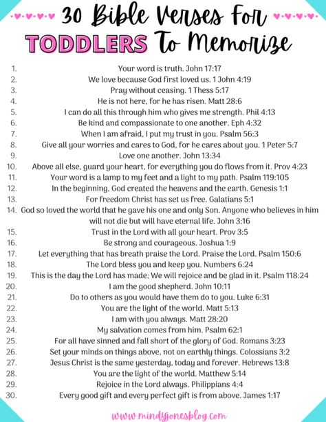 Best Verses To Memorize, Toddler Scripture Memory, Weekly Bible Verse Memorization, Preschool Memory Verses, Bible Verses For Children To Memorize, Prayers For Toddlers To Say, Preschool Bible Study, Bible Verses For Toddlers To Memorize, Kids Bible Verses To Memorize