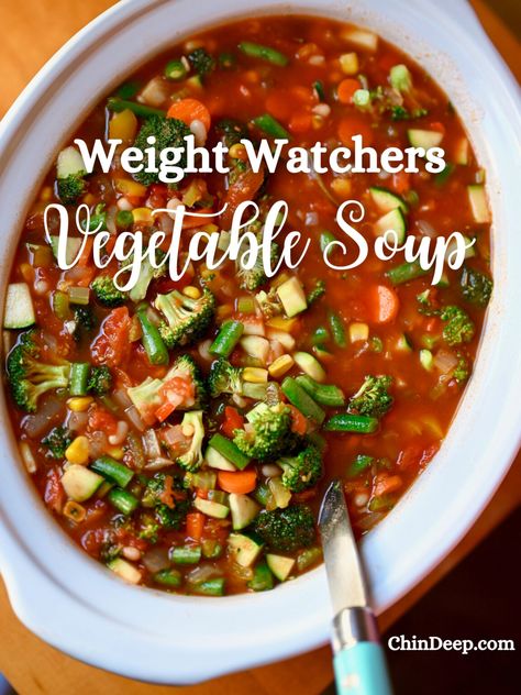 Ww Vegetable Soup Recipes, Weight Watcher Soups Recipes, Low Calorie Vegetable Soup Recipes, Low Calorie Veggie Soup, Ww Chicken Vegetable Soup, Weight Watchers Vegetable Soup Recipe, Weight Watcher Soups In A Crock Pot, Weight Watchers Soup Recipes Crock Pots, Low Calorie Crock Pot Soup