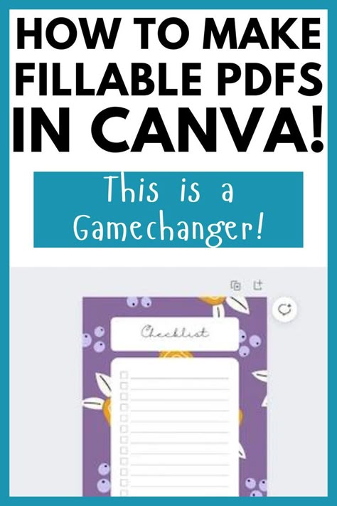 How to Make a Fillable PDF in Canva: Canva Tutorial for Beginners! In this Canva lesson, learn how to make a design that you can turn into a fillable PDF. Make your graphic design beautiful and efficient! Canva Tricks, Canva Graphic Design, Canva Tips And Tricks, Amazing Graphic Design, Canva Tutorials, Fillable Forms, Study Planner Printable, Canva Hacks, To Do List Printable