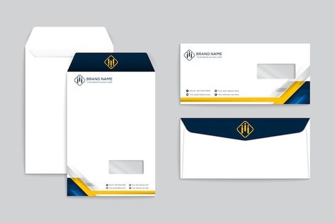 Vector modern business envelope design | Premium Vector #Freepik #vector #letter-envelope #a4-envelope #envelope #envelope-template Modern Envelope Design, Business Envelope Design Ideas, Simple Envelope Design, Envelope Cover Design, A4 Envelope Design, Corporate Envelope Design, Creative Envelope Design, Business Envelope Design, Envelope Design Inspiration