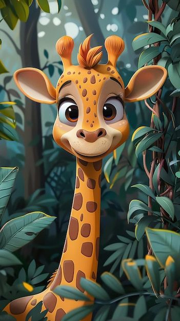 Giraffe Pics, Zoo Cartoon, Giraffe Cartoon, Artistic Fashion Photography, Giraffe Pictures, Animal Artwork, Cute Giraffe, Jungle Animal, Kid Character