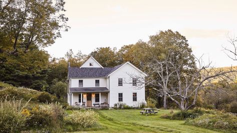 An exceptional timber-framed farmhouse in Upstate New York painstakingly renovated by hand Timber Frame Farmhouse, The Grit And Polish, Grit And Polish, Humble House, Danish Chair, Rustic Wooden Table, Farmhouse Holiday, London Flat, Marble Surface