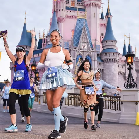 Disney Princess Half Marathon Costumes | POPSUGAR Fitness Disney Outfits Men, Princess Half Marathon Costumes, Run Disney Outfits, Disney Marathon Costumes, Disney Running Outfits, Princess Running Costume, Disneyland Half Marathon, Disney Costume Ideas, Disney Half Marathon