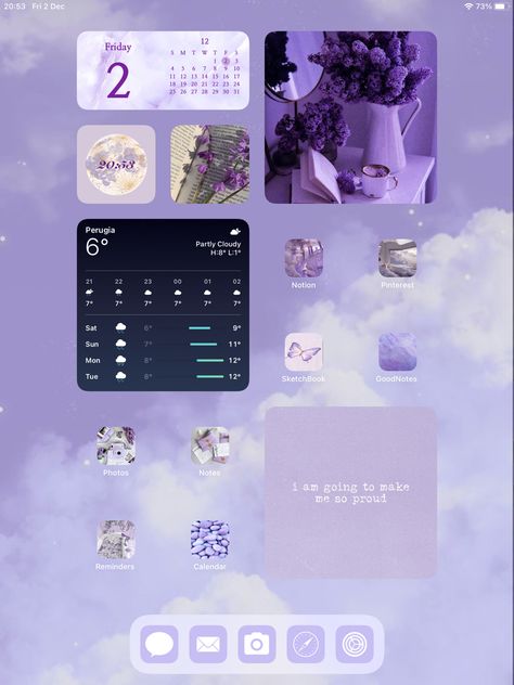 Ipad Aesthetic Homescreen Purple, Ipad Homescreen Ideas Purple, Homescreen Template, Samsung Tablet Wallpaper Aesthetic, Purple Ipad Wallpaper, Ipad Aesthetic Homescreen, Aesthetic Homescreen Ideas, Ipad Purple, Purple Homescreen