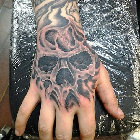 Reaper Hand Tattoo, Skull Hand Tattoo Design, Skull Tattoos Hand, Demon Hand Tattoo, Skull Hand Tattoos, Hand Tattoos For Guys Ideas, Hand Skull Tattoo, Eye Hand Tattoo, Skull Tattoo Ideas