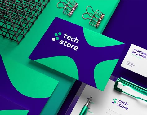 Technology branding Start Up Branding, Green Branding, Information Technology Logo, Tech Branding, Visiting Card Design, Online Logo Design, Green Tech, Visual Identity Design, Business Card Branding