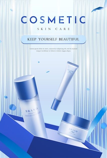 Beauty Product Graphic Design, Cosmetic Design Poster, Cosmetic Graphic Design, Products For Skin Care, Technology Banner, Graphic Design Personal Branding, Banner Product, Product Banner, Cosmetics Advertising