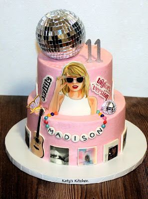 Katy's Kitchen: Taylor Swift Cake Taylor Swift Birthday Cake Eras Tour, Taylor Swift Eras Cake Ideas, Taylor Swift Birthday Party Ideas Cake, Taylor Swift Lover Cake, Taylor Swift Birthday Cake Ideas, Taylor Swift Bday Cake, Taylor Swift Themed Cake, Taylor Swift Cake Ideas, Taylor Swift Cake Ideas Birthday