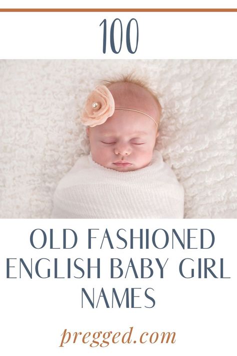 Here is a list of old fashioned English baby girl names you can choose from. Old fashioned names are certainly making a comeback, and it seems that the retro option is bang in fashion. Check out this pin for the traditional name ideas for your baby girl. #girlnames #babygirl #nameideas #traditionalnames Southern Girl Names, English Baby Girl Names, Twin Baby Names, Old Fashioned Names, Old Fashioned Baby Names, English Baby Names, Traditional Baby Names, Traditional Names, Unusual Baby Names