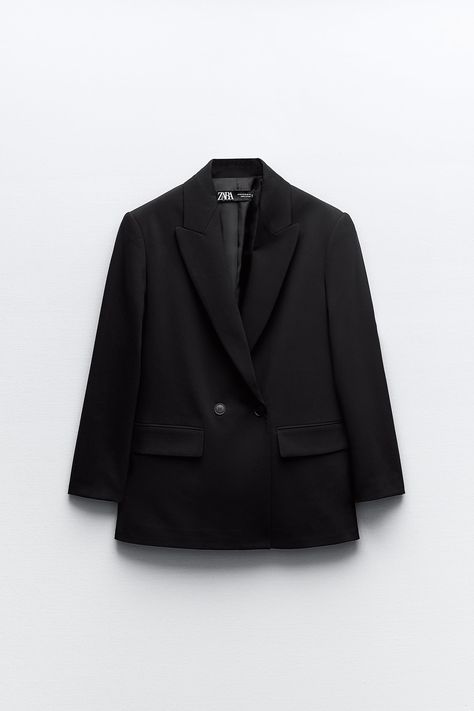 8 Incredibly Chic Black-Blazer Outfits for Women, Period | Who What Wear UK Black Blazer Outfit, Cut Blazer, Zara Blazer, Double Breasted Jacket, Long Sleeve Blazers, Oversized Blazer, Blazer Outfits, Zara Jackets, Black Blazer