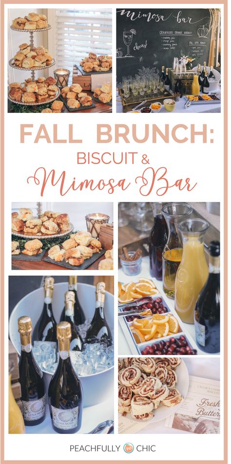 Mimosa Bar Ideas, Mimosa Brunch, Bridesmaid Brunch, Thanksgiving Brunch, Brunch Bar, Ladies Brunch, Biscuit Bar, Brunch Decor, Fall Brunch