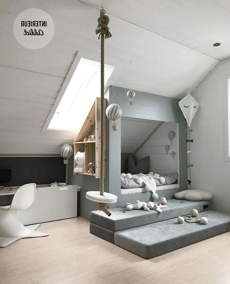 Scandinavian Pastel Bedroom, Pastel Bedroom, Scandinavian Design Bedroom, Deco House, Baby Boy Bedroom, Soft Furniture, Scandinavian Bedroom, Pastel Room, Attic Bedroom