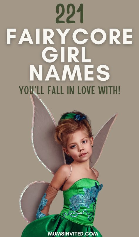 Looking for whimsical and enchanting names for your baby girl? Check out our list of Fairycore girl names that evoke the magical and ethereal world of fairies and mystical forests. From traditional to modern, these names are sure to inspire wonder and imagination. Explore our selection now and find the perfect name for your little fairy princess! Milena Name Meaning, Forest Names Girl, Cute Fairy Names, Names For Princesses, Princess Names Ideas, Princess Names For Baby Girl, Whimsical Baby Girl Names, Fae Names Girl, Mythical Girl Names