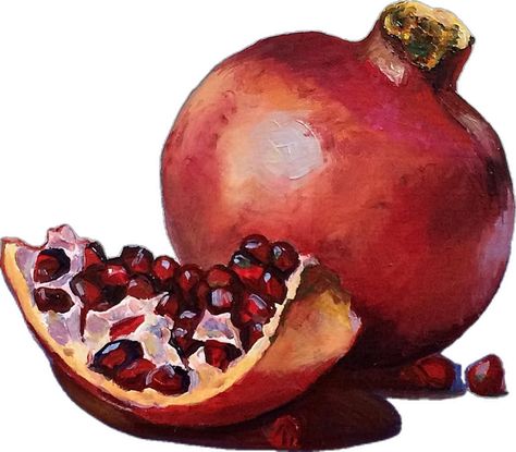 #pomegranate from my #garden 😜 #oil #painting on board Pomegranate Drawing, Pomegranate Tattoo, Garden Oil Painting, Chrysanthemum Painting, Watermelon Painting, Peace Painting, Pomegranate Art, Pomegranate Oil, Interior Paintings