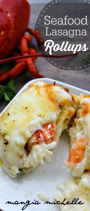 Seafood Lasagna Recipe, Lasagne Roll Ups, Seafood Lasagna Recipes, Seafood Lasagna, Lasagna Rollups, Lasagna Rolls, Pescatarian Recipes, Seafood Dinner, Roll Ups