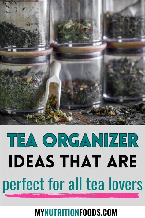 Discover the best Tea Organizer Ideas to keep your teas organized and accessible. Learn about different types of organizers and DIY ideas! Loose Tea Storage Ideas, Herbal Tea Storage Ideas, Storing Tea Bags Ideas, Loose Leaf Tea Organization, Tea Storage Ideas Loose Leaf, Tea Cabinet Organization, Loose Tea Organization, Tea Storage Ideas, Loose Leaf Tea Storage