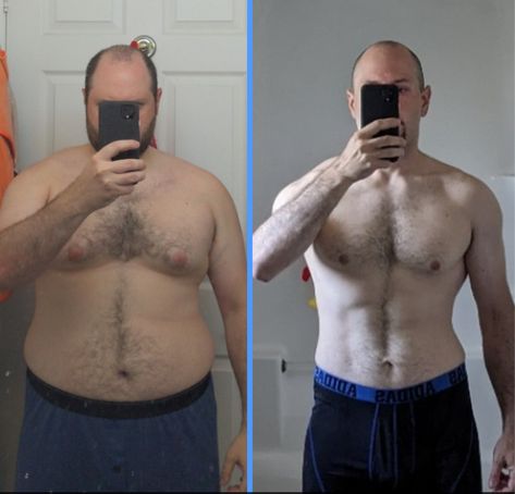 Here you can see a progress photo showing a weight loss from 227 pounds to 159 pounds. That's a solid total loss of 68 pounds. Oblique Workout, Fat Man, Progress Pictures, Transformation Body, Fat Loss, Looks Great, How Are You Feeling, Take That